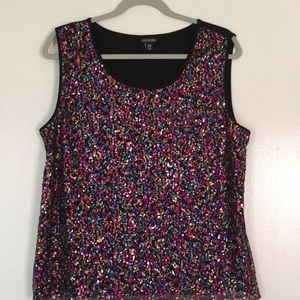Sequined sleeveless top